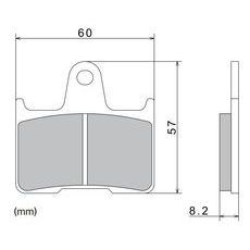 BRZDOVÉ DOŠTIČKY, NISSIN (SEMI-METALICKÁ ZMES) 2 KS V BALENIE