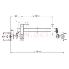 NÁPRAVA KNOTT VG 7-L (750 KG) ROZTEČ PATEK 800 MM, NÍZKÉ PATKY (4X100) ORIGINÁL