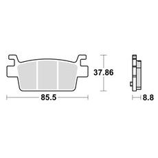 BRZDOVÉ DOŠTIČKY, BRAKING (SEMI-METALICKÁ ZMES SM1) 2 KS V BALENIE