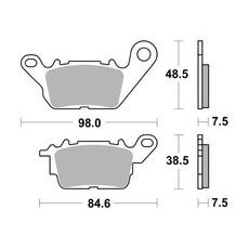 BRZDOVÉ DOŠTIČKY, BRAKING (SEMI-METALICKÁ ZMES SM1) 2 KS V BALENIE