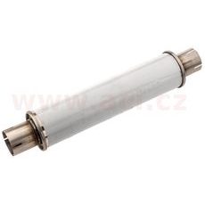 UNIVERZÁLNÍ TLUMIČ KULATÝ 125MM, DÉLKA TĚLA 250MM, VNITŘNÍ PRŮMĚR 63MM NEREZ