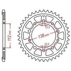 DURALOVÁ ROZETA PRE SEKUNDÁRNE REŤAZY TYPU 520, JT - ANGLICKO (45 ZUBOV)