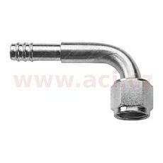 FITINKA HLINÍKOVÝ NAMAČKÁVACÍ KÔŇ SAMICA 90° PRE HADICE G10 (13 MM) ZÁVIT UNF 7/8"
