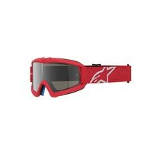 OKULIARE VISION YOUTH VESTA, ALPINESTARS, DETSKÉ (ČERVENÁ FLUO/CHROM, ZRKADLOVÉ STRIEBORNÉ PLEXI) 2027