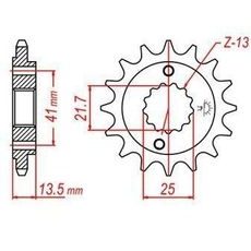 REŤAZOVÉ KOLIESKO PRE SEKUNDÁRNE REŤAZY TYPU 525, JT - ANGLICKO (15 ZUBOV)