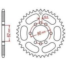 OCEĽOVÁ ROZETA PRE SEKUNDÁRNE REŤAZY TYPU 428, JT - ANGLICKO (48 ZUBOV)