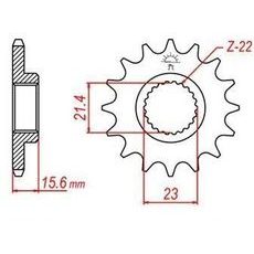 REŤAZOVÉ KOLIESKO PRE SEKUNDÁRNE REŤAZY TYPU 520, JT - ANGLICKO (15 ZUBOV)