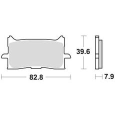 BRZDOVÉ DOŠTIČKY, BRAKING (SINTEROVÁ ZMES CM55) 2 KS V BALENIE
