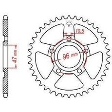 OCEĽOVÁ ROZETA PRE SEKUNDÁRNE REŤAZY TYPU 520, JT - ANGLICKO (35 ZUBOV)