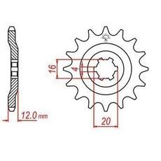 REŤAZOVÉ KOLIESKO PRE SEKUNDÁRNE REŤAZY TYPU 428, JT - ANGLICKO (14 ZUBOV)