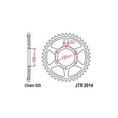 OCEĽOVÁ ROZETA PRE SEKUNDÁRNE REŤAZY TYPU 525, JT (46 ZUBOV)