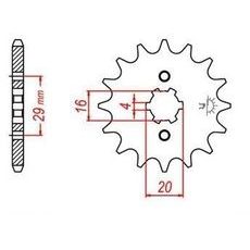 REŤAZOVÉ KOLIESKO PRE SEKUNDÁRNE REŤAZY TYPU 520, JT - ANGLICKO (12 ZUBOV)