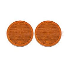UNIVERZÁLNÍ ODRAZKA KULATÁ, PLASTOVÝ DRŽÁK SE ŠROUBEM M5, ORANŽOVÁ (PRŮMĚR 60 MM) 2 KS