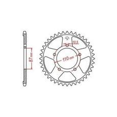 OCEĽOVÁ ROZETA PRE SEKUNDÁRNE REŤAZY TYPU 530, JT - ANGLICKO (48 ZUBOV)
