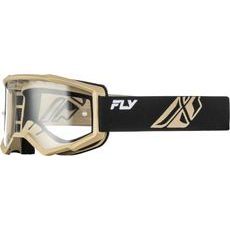 OKULIARE FOCUS, FLY RACING - USA (ČERNÁ/KHAKI - ČÍRÉ PLEXI)