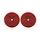 univerzální odrazka kulatá s otvorem pro uchycení, červená (průměr 50 mm) 2 ks