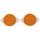 univerzální odrazka kulatá s dvěma otvory pro uchycení, oranžová (průměr 78 mm) 2 ks