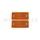 univerzální odrazka obdélník s dvěma otvory pro uchycení, oranžová (94x44 mm) 2 ks