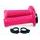 gripy LOCK-ON D100 (offroad) dĺžka 125/130 mm (2 vačky), DOMINO (růžov