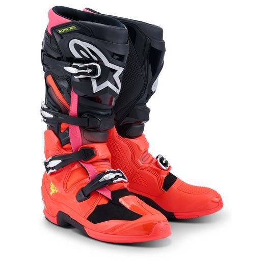 TOPÁNKY TECH 7, ALPINESTARS (ČERNÁ/ČERVENÁ FLUO/RŮŽOVÁ FLUO) 2026
