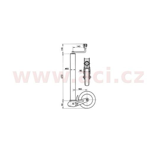 KOLEČKO OPĚRNÉ AUTOMAT. KNOTT ATK60V-B 200X50, 500 KG ORIGINÁL