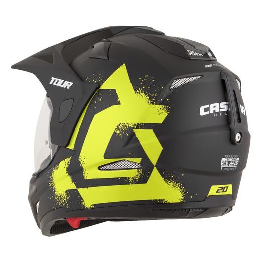 PRILBA TOUR 2.0 CREW, CASSIDA (ČIERNA MATNÁ/ŽLUTÁ FLUO, PLEXI S PRÍPRAVOU PRE PINLOCK) 2026