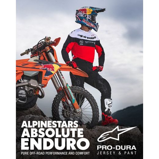 DRES PRO-DURA, ALPINESTARS (ČERNÁ/ČERVENÁ/BÍLÁ) 2026