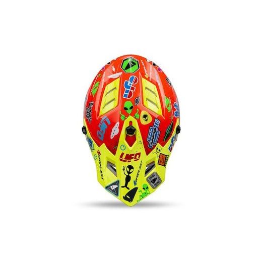 UFO PRILBA DETSKÁ KOREY 2026 MODRÁ-ČERVENÁ-NEÓNOVÁ ŽLTÁ