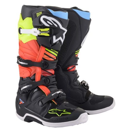 TOPÁNKY TECH 7, ALPINESTARS (ČERNÁ/ŽLUTÁ FLUO/ČERVENÁ FLUO)