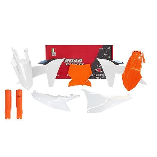 SADA PLASTOV KTM, RTECH (ORANŽOVO-ČERNO-BÍLÁ, 7 DIELOV)