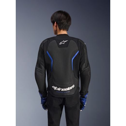 BUNDA GP FORCE V2 AIRFLOW, ALPINESTARS (ČERNÁ/METALICKÁ MODRÁ) 2026