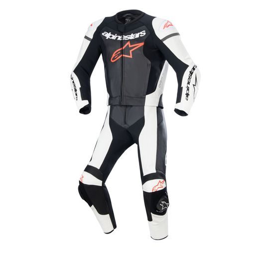 DVOJDIELNA KOMBINÉZA GP FORCE LURV, ALPINESTARS (BÍLÁ/ČERNÁ/ČERVENÁ FLUO) 2025