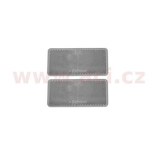 UNIVERZÁLNÍ ODRAZKA OBDÉLNÍK, SAMOLEPÍCÍ, BÍLÁ (94X44 MM) 2 KS