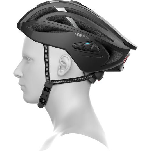 CYKLO PŘILBA S HEADSETEM R2 EVO, SENA (MATNÁ ČERNÁ)