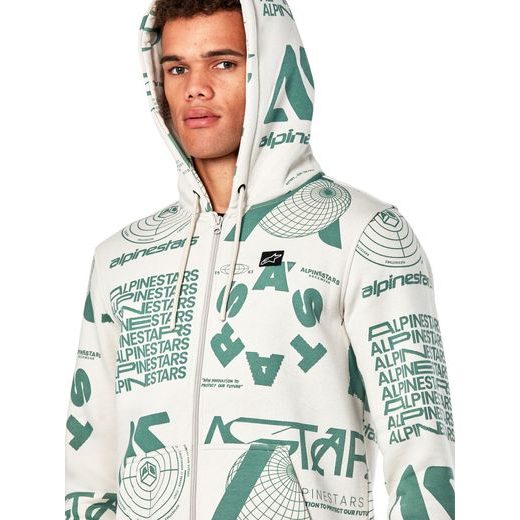 MIKINA DETERMINANT HOODIE, ALPINESTARS (BIELA OFFWHITE)