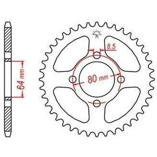 OCEĽOVÁ ROZETA PRE SEKUNDÁRNE REŤAZY TYPU 428, JT - ANGLICKO (31 ZUBOV)