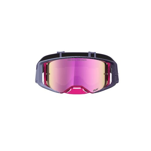 OKULIARE SUPERTECH HITEN, ALPINESTARS (FIALOVÁ/ČERVENÁ, ZRKADLOVÉ RUŽOVÉ PLEXI) 2027