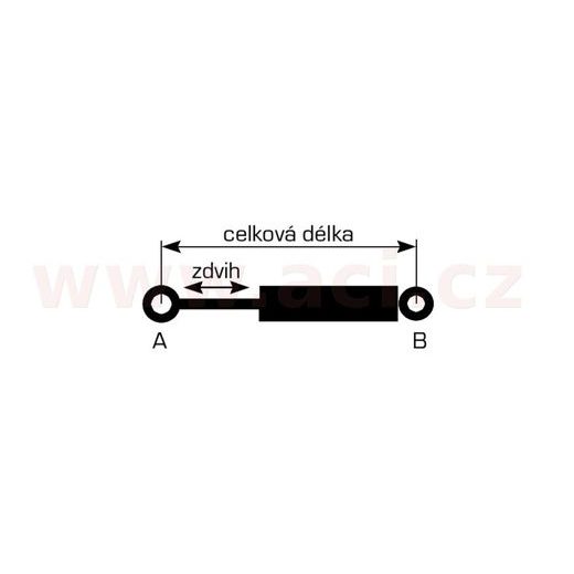 VZPĚRA ZD. DVEŘÍ (CELK. DÉLKA 412 MM, DÉLKA ZDVIHU 163 MM, SÍLA 400 N)