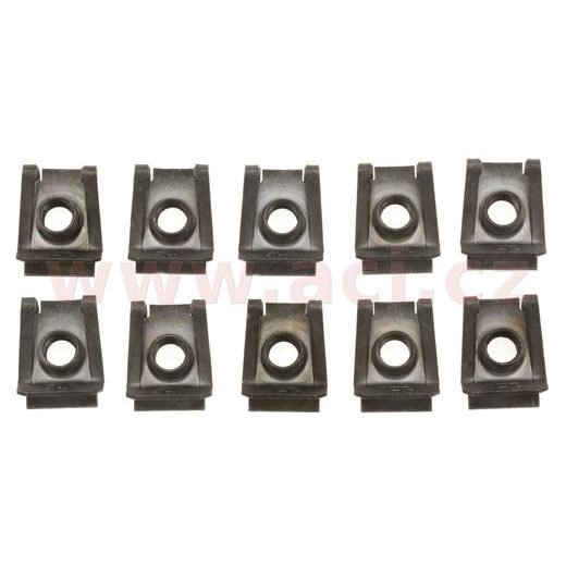 KOVOVÁ PŘÍCHYTKA S VNITŘNÍM ZÁVITEM, ZLATÝ POZINK FE (SADA 10 KS)