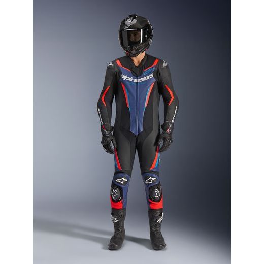 JEDNODIELNA KOMBINÉZA GP FORCE V2, ALPINESTARS (ČERNÁ/MODRÁ/ČERVENÁ FLUO) 2026