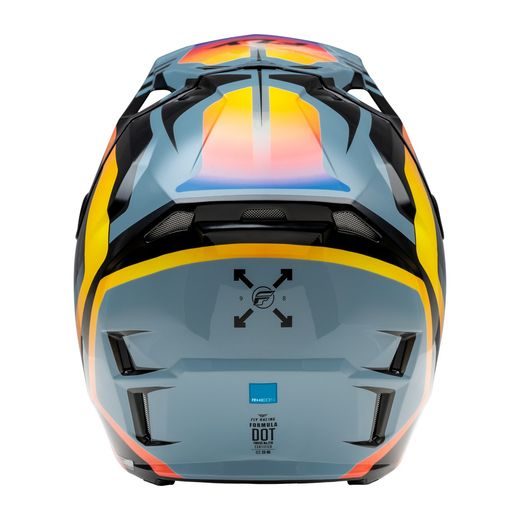 PRILBA FORMULA CP, FLY RACING - USA (ŠEDÁ/ČERNÁ/DUHOVÁ)