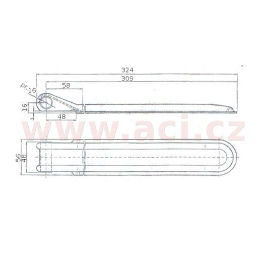 PANT BOČNIC KNOTT ZW-01.320 - 324 MM - HORNÍ DÍL ORIGINÁL