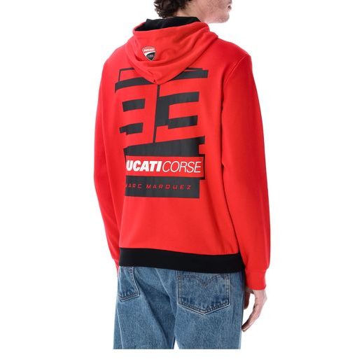 MIKINA NA ZIP MARC MARQUEZ - DUCATI CORSE, (ČERVENÁ, ČIERNA)