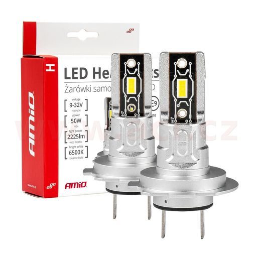 LED H7 50W - BÍLÁ (PATICE PX26D), SADA 2 KS