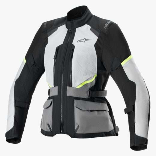 BUNDA STELLA ANDES AIR DRYSTAR, ALPINESTARS, DÁMSKA (SVETLE ŠEDÁ/TMAVĚ ŠEDÁ/ČERNÁ/ŽLUTÁ FLUO) 2026