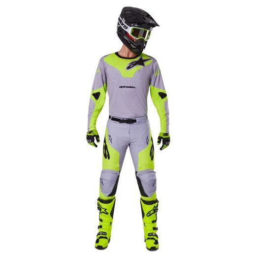 NOHAVICE RACER VEIL, ALPINESTARS (ŠEDÁ/ŽLUTÁ FLUO) 2025