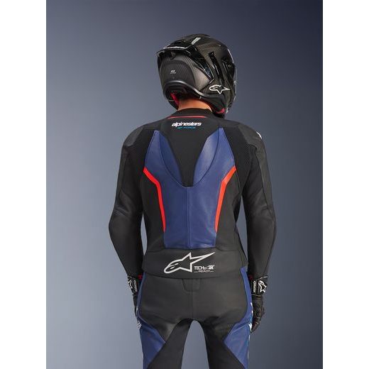 DVOJDIELNA KOMBINÉZA GP FORCE V2, ALPINESTARS (ČERNÁ/MODRÁ/ČERVENÁ FLUO) 2026