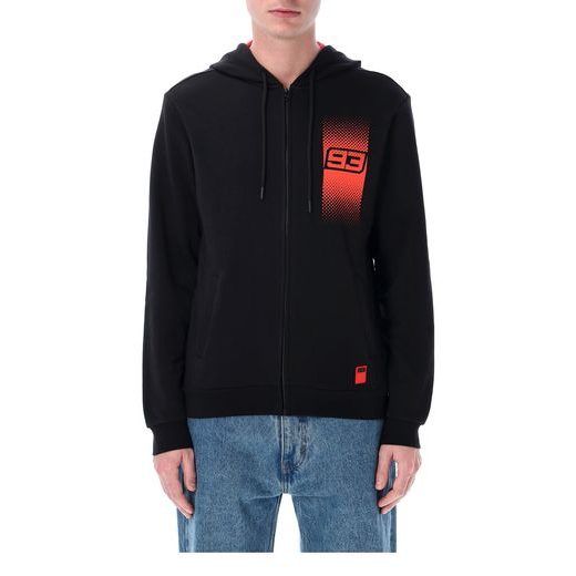 MIKINA NA ZIP MARC MARQUEZ 93, (ČIERNA, ČERVENÁ)