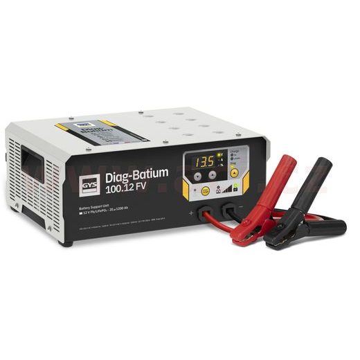 NABÍJEČKA/STABILIZOVANÝ ZDROJ GYS DIAG-BATIUM 100.12 FV, 12 V, 5-1200 AH, KABELY 2.5 M
