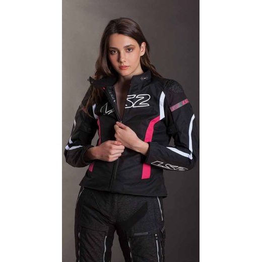 LS2 GATE LADY JACKET BLACK PINK
